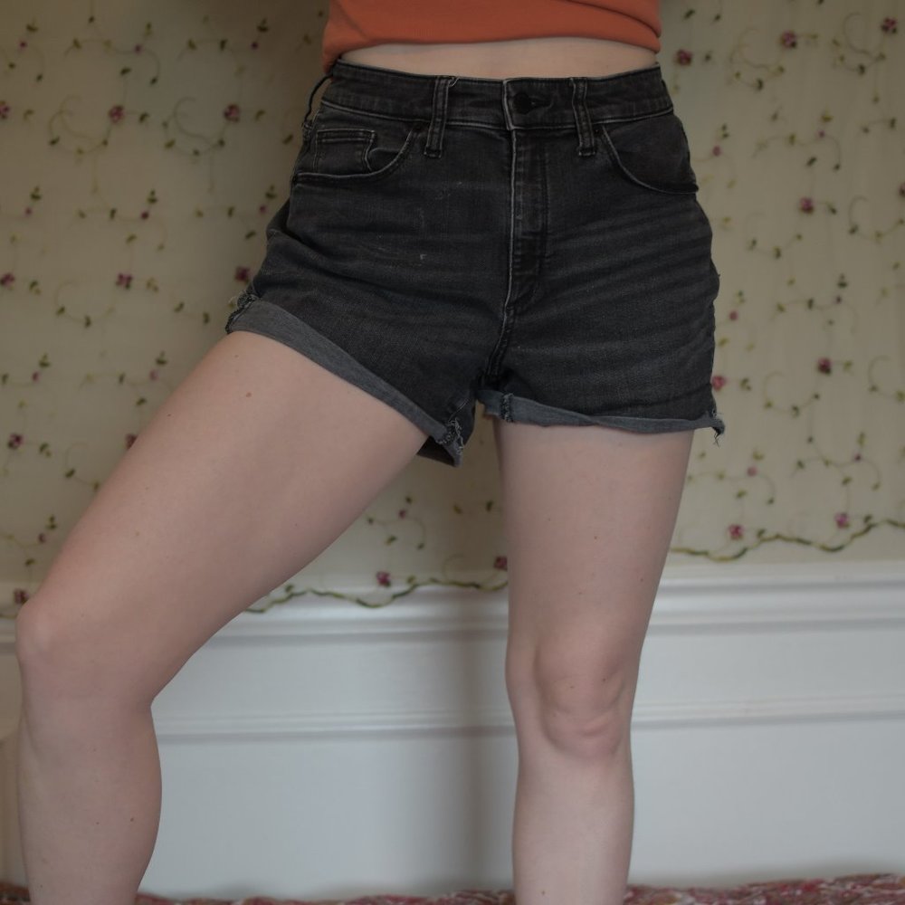 Black Jean Shorts